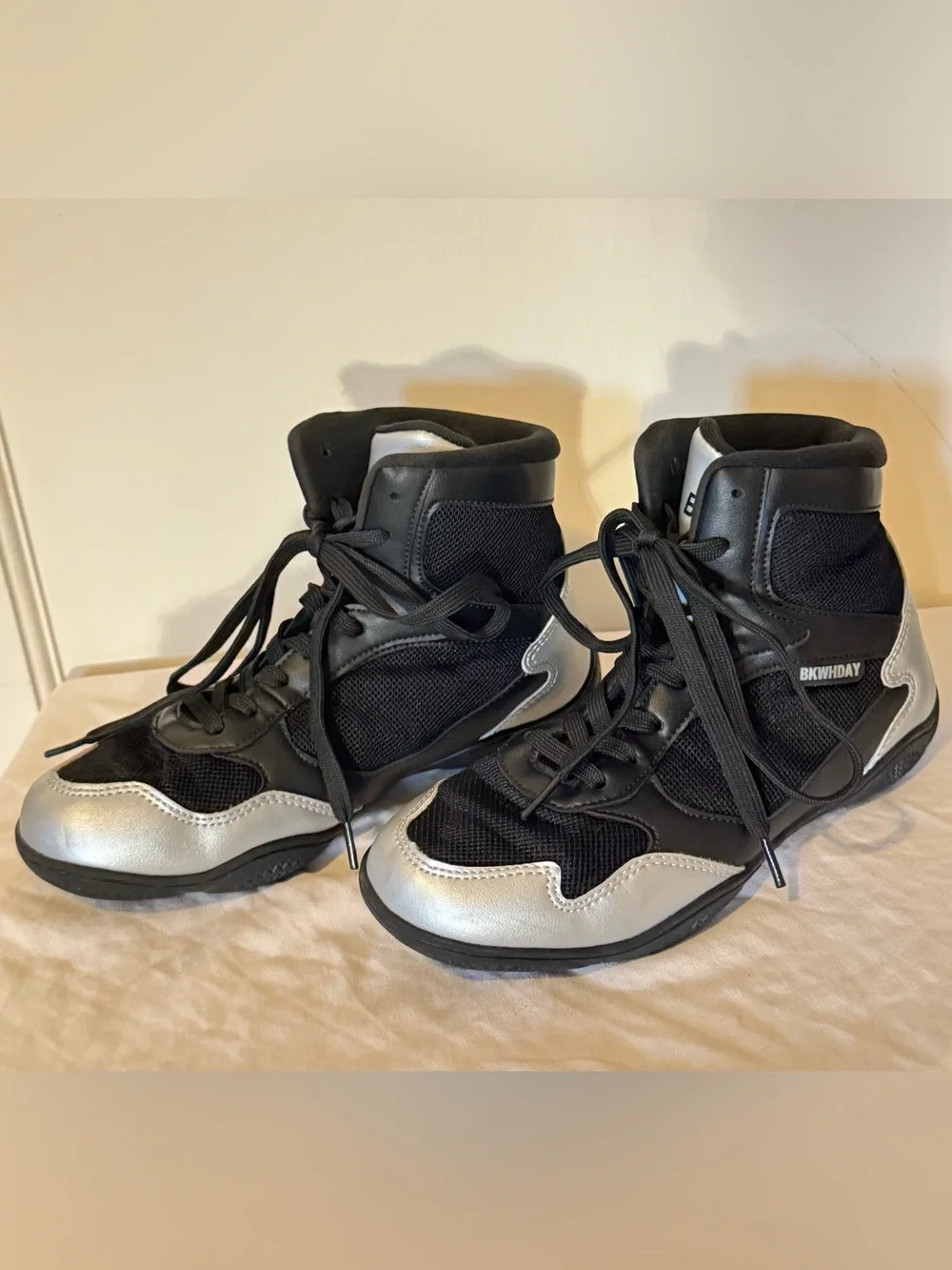 BKWHDAY High-Top Wrestling & Boxing Shoes - (36) EUR